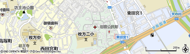 大阪府枚方市田宮本町周辺の地図