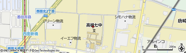 大阪府高槻市西面北周辺の地図