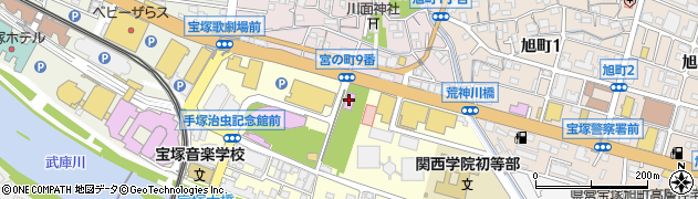 宝塚文化創造館周辺の地図