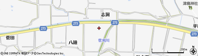 上野間布土線周辺の地図