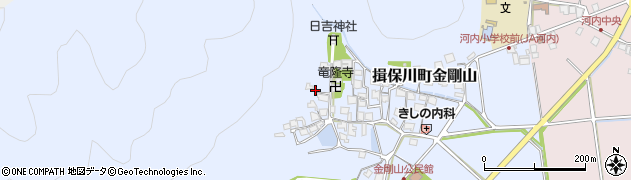 兵庫県たつの市揖保川町金剛山周辺の地図