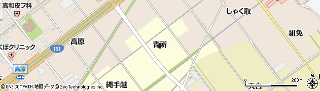 愛知県豊川市正岡町青所周辺の地図