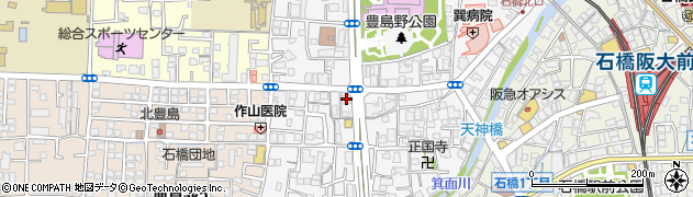 まっすぐ整骨院　池田石橋店周辺の地図
