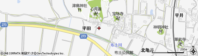 愛知県美浜町（知多郡）布土（平田）周辺の地図