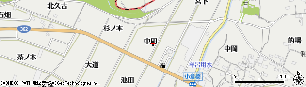愛知県豊橋市石巻本町中田周辺の地図