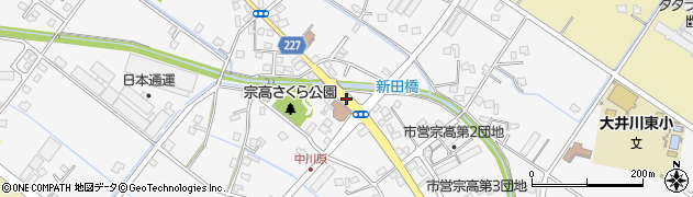 大井川庁舎入口周辺の地図