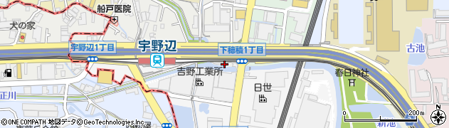 茨木市立駐輪場モノレール宇野辺駅前自転車駐車場周辺の地図