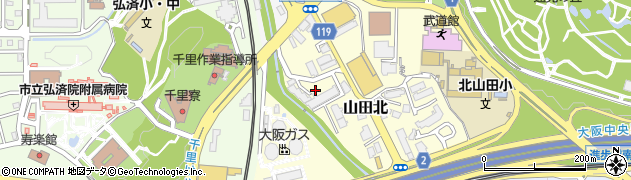 大阪府吹田市山田北15周辺の地図