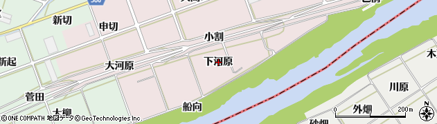 愛知県豊川市当古町（下河原）周辺の地図