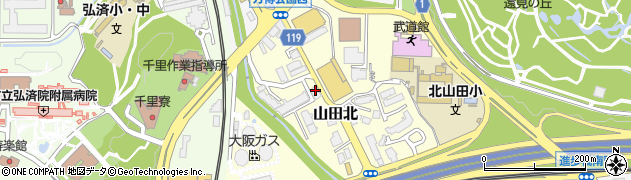 大阪府吹田市山田北13周辺の地図
