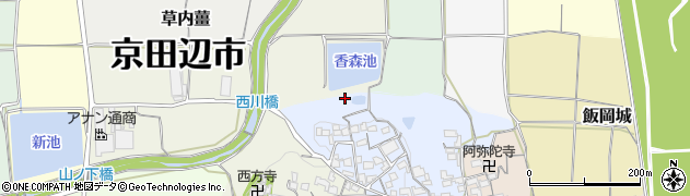 京都府京田辺市飯岡北原12周辺の地図