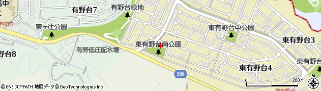 東有野台南公園周辺の地図