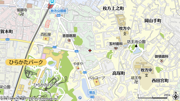 〒573-0036 大阪府枚方市伊加賀北町の地図