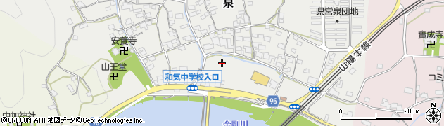 岡山県和気町（和気郡）泉周辺の地図