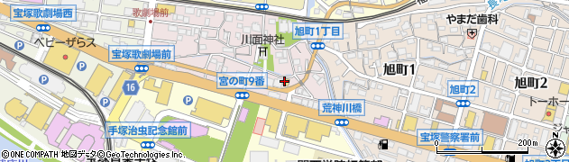 セブンイレブン宝塚宮の町店周辺の地図