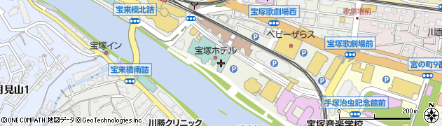 宝塚ホテル 日本料理「彩羽」周辺の地図