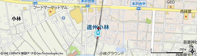 遠州小林駅周辺の地図