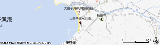 大田子海水浴場周辺の地図