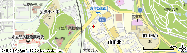 大阪府吹田市山田北16周辺の地図