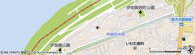 大阪府枚方市伊加賀西町周辺の地図