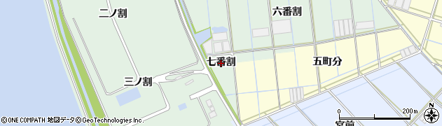 愛知県西尾市一色町細川（七番割）周辺の地図