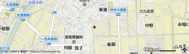 愛知県西尾市一色町対米船原3周辺の地図
