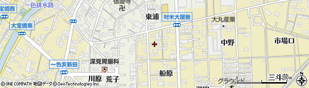 愛知県西尾市一色町対米船原46周辺の地図