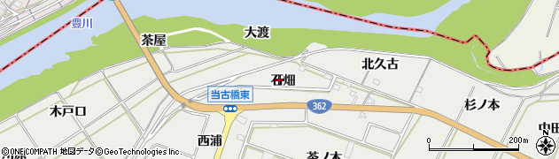 愛知県豊橋市石巻本町（石畑）周辺の地図
