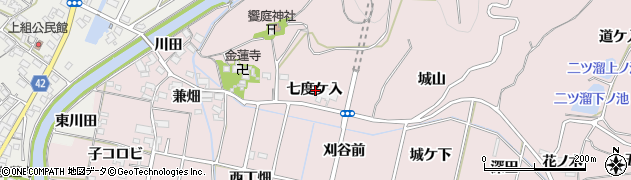 愛知県西尾市吉良町饗庭七度ケ入周辺の地図