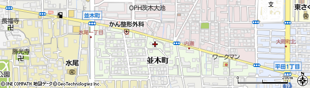大阪府茨木市並木町14周辺の地図