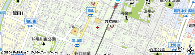 兵庫県姫路市亀山周辺の地図