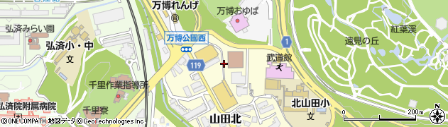大阪府吹田市山田北5周辺の地図