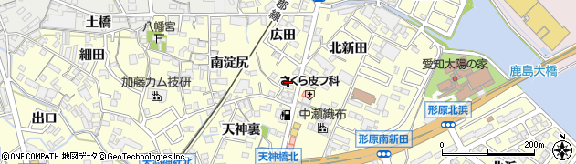 愛知県蒲郡市形原町広田36周辺の地図