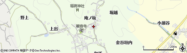 京都府和束町（相楽郡）園（庵ノ坂）周辺の地図