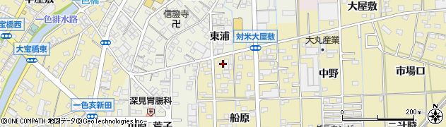 愛知県西尾市一色町対米船原50周辺の地図