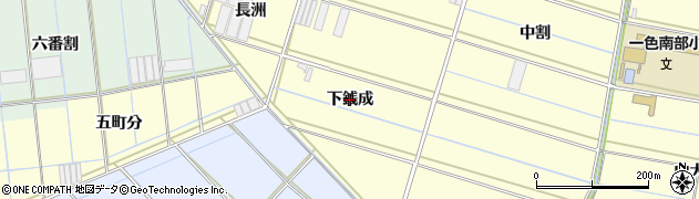 愛知県西尾市一色町中外沢（下銭成）周辺の地図