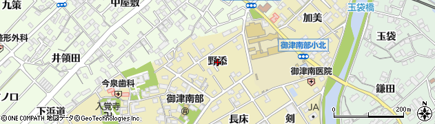 愛知県豊川市御津町御馬（野添）周辺の地図