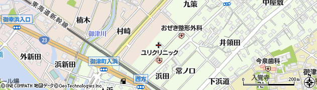 愛知県豊川市御津町西方広田周辺の地図