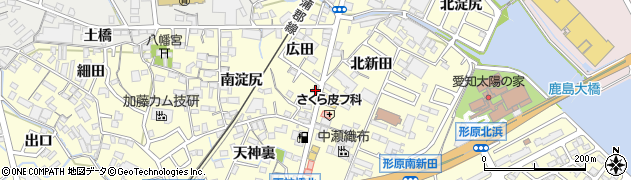 愛知県蒲郡市形原町広田35周辺の地図