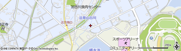 兵庫県加古川市志方町上冨木585周辺の地図