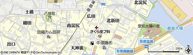 愛知県蒲郡市形原町広田34周辺の地図