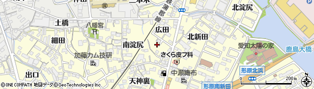 愛知県蒲郡市形原町広田29周辺の地図