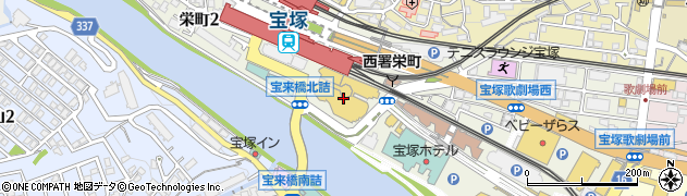 宝塚サンシャインセンター　宝塚ソリオ店周辺の地図