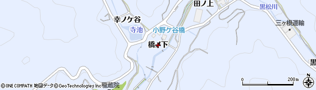 愛知県西尾市西幡豆町（橋ノ下）周辺の地図