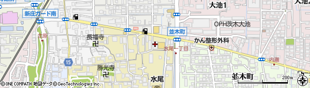 楽市茨木水尾店周辺の地図