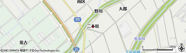 愛知県豊川市御津町上佐脇（二本松）周辺の地図