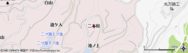 愛知県西尾市吉良町饗庭二本松周辺の地図