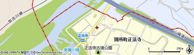 兵庫県三木市別所町正法寺348周辺の地図