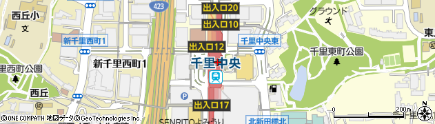 木下名酒店千里中央店周辺の地図