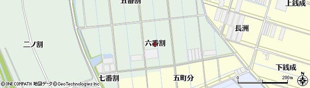 愛知県西尾市一色町細川（六番割）周辺の地図